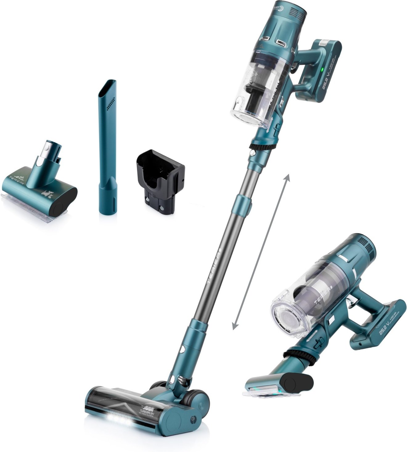 Terier Lite Akku-Stielstaubsauger blau