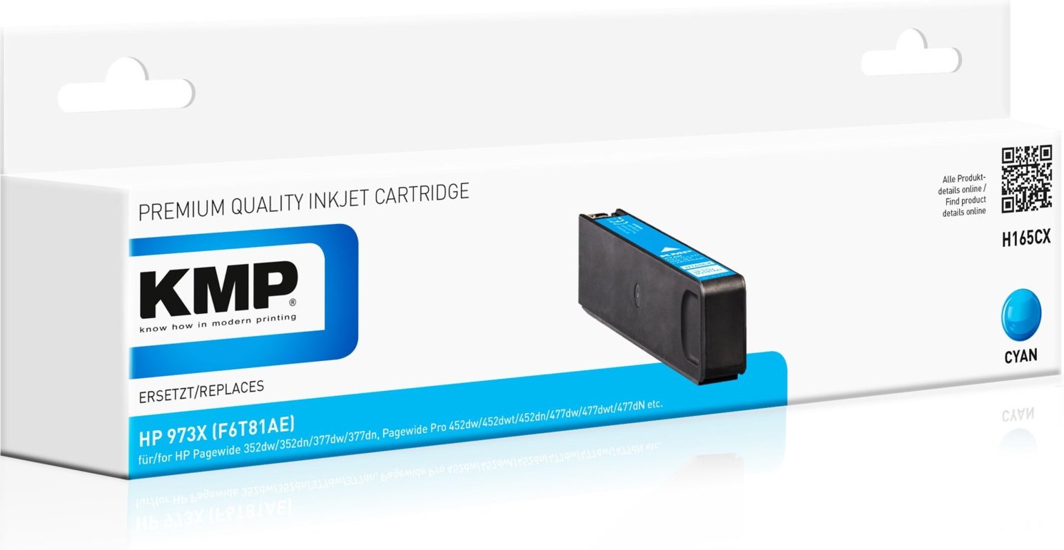 H165CX (7.000 S.) Tintenpatrone ersetzt HP 973X (F6T81AE) cyan