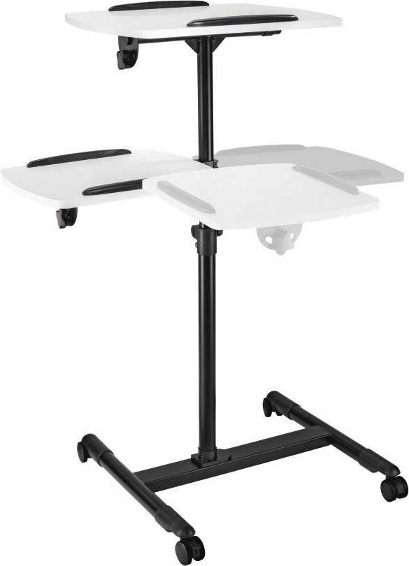 Projektionstisch mit 2 Ebenen schwarz