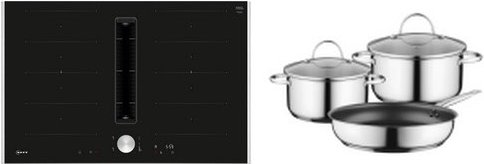 IKTPLE682F Autark-Induktionsfeld mit Dunstabzug bestehend aus V68TTX4L0 + Z943SE0 edelstahl