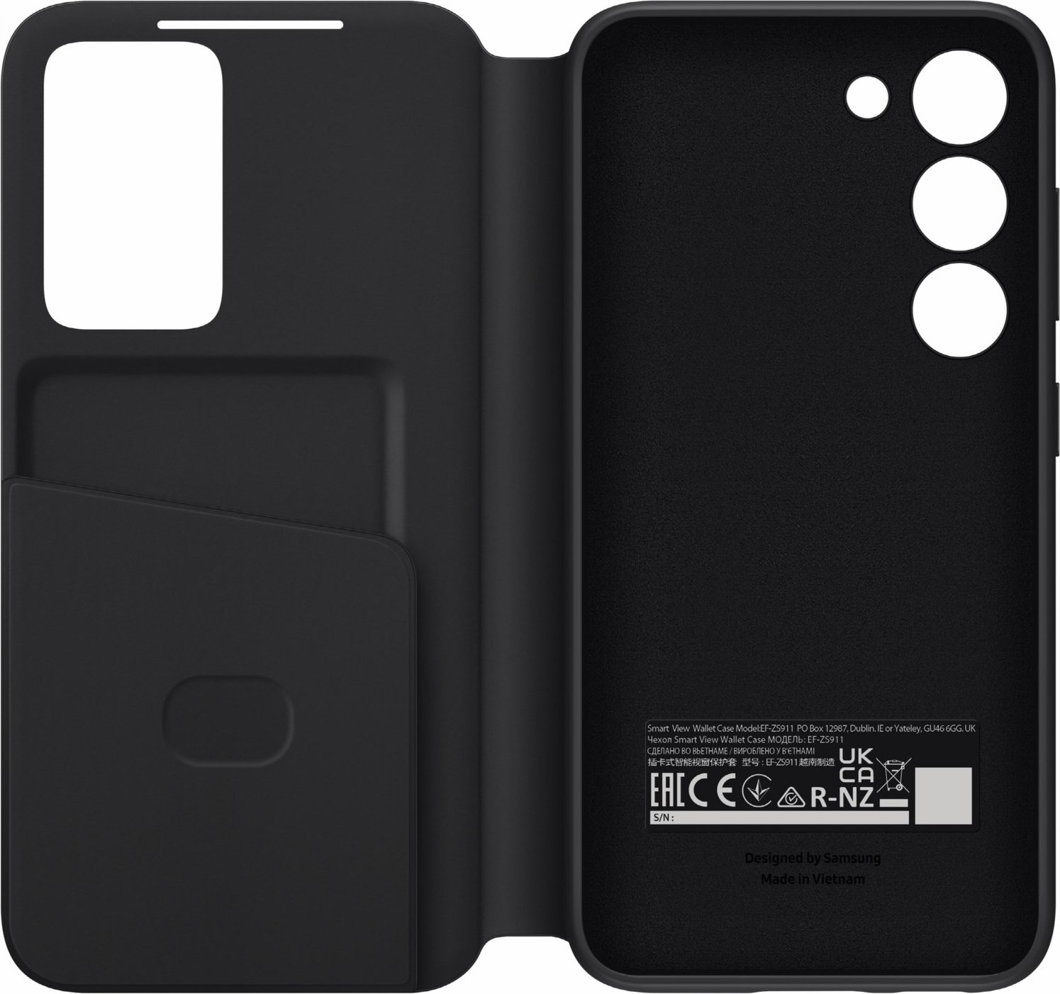 Smart View Wallet Case für Galaxy S23 schwarz