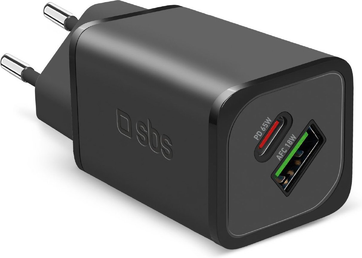 USB-C/USB NanoTube-Ladegerät (65W) schwarz