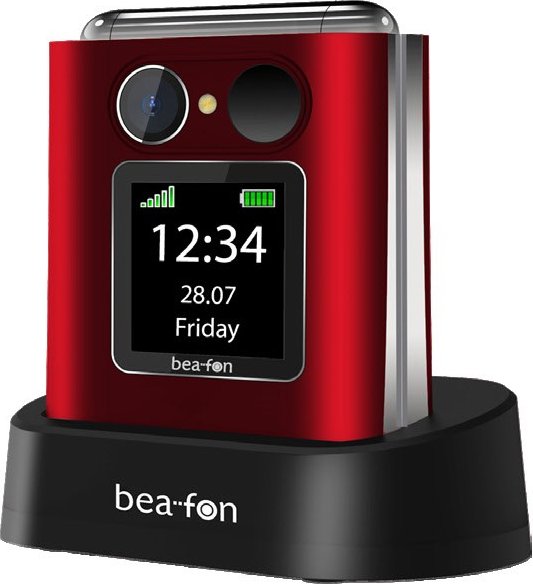 Fold10 Seniorenhandy rot/silber