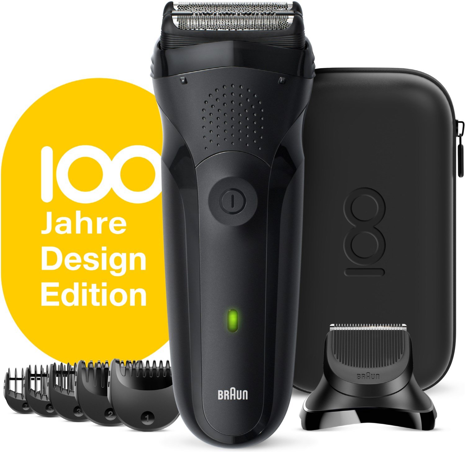 100 Jahre Series 3 (300BT) Trocken-Nass Rasierer schwarz