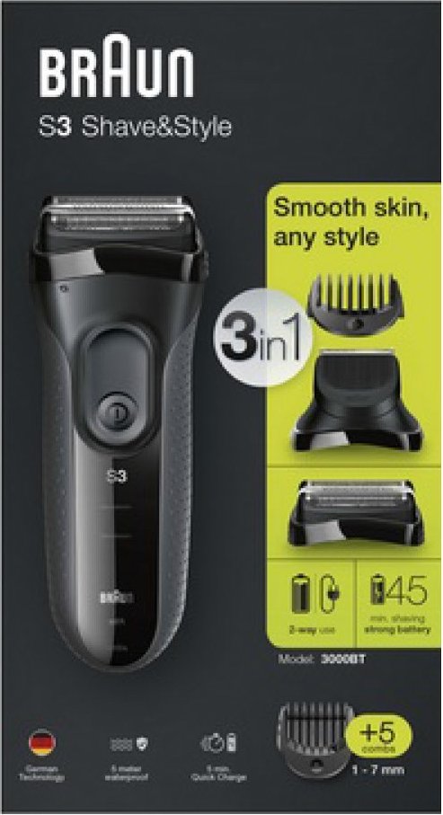 Thumbnail - 3000BT Shave&Style Series 3 Rasierer schwarz/grau