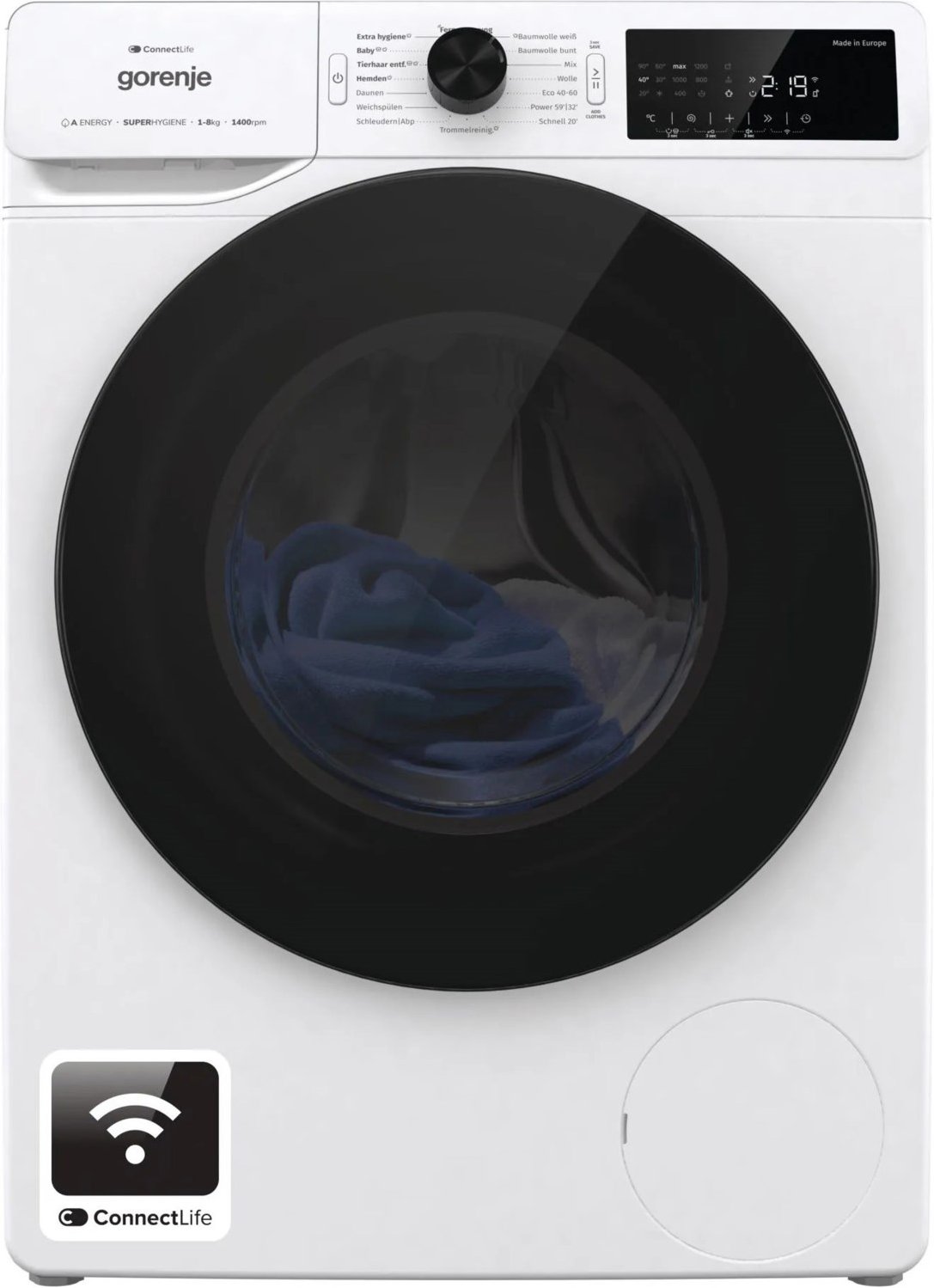 W1GPNEI84A1DTS Stand-Waschmaschine-Frontlader weiss, 8 kg, 1400 U/min, 76 dBA