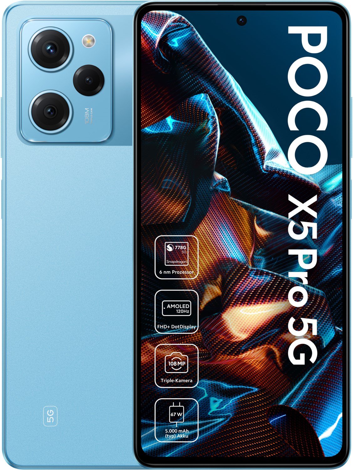 Poco X5 Pro 5G (8GB+256GB) Smartphone blau