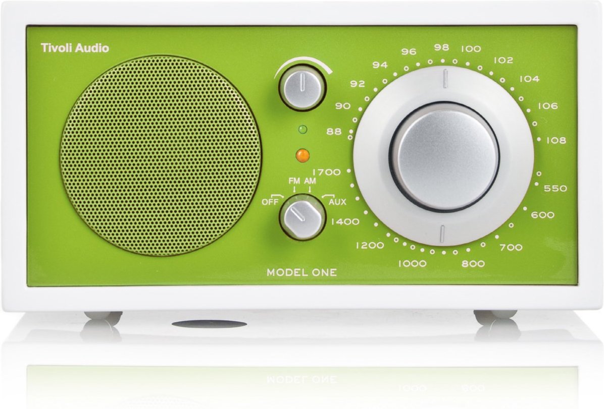 Model One White Line Heimradio weiß/olivgrün