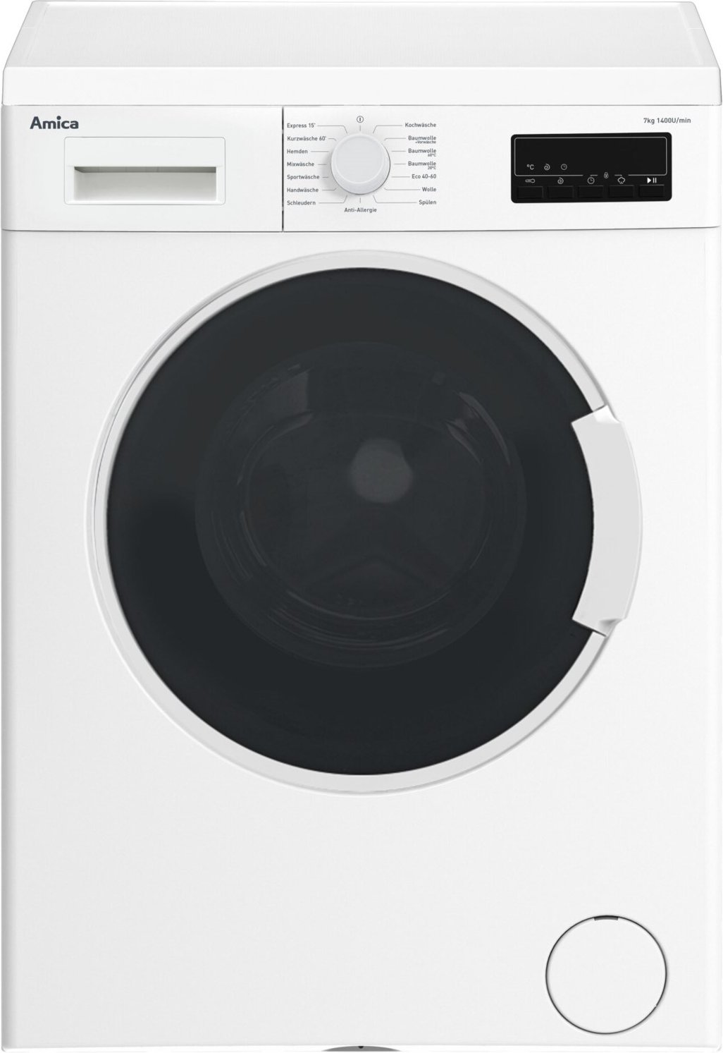 UWA 474 040 Stand-Waschmaschine-Frontlader weiß, 7 kg, 1400 U/min, 77 dBA