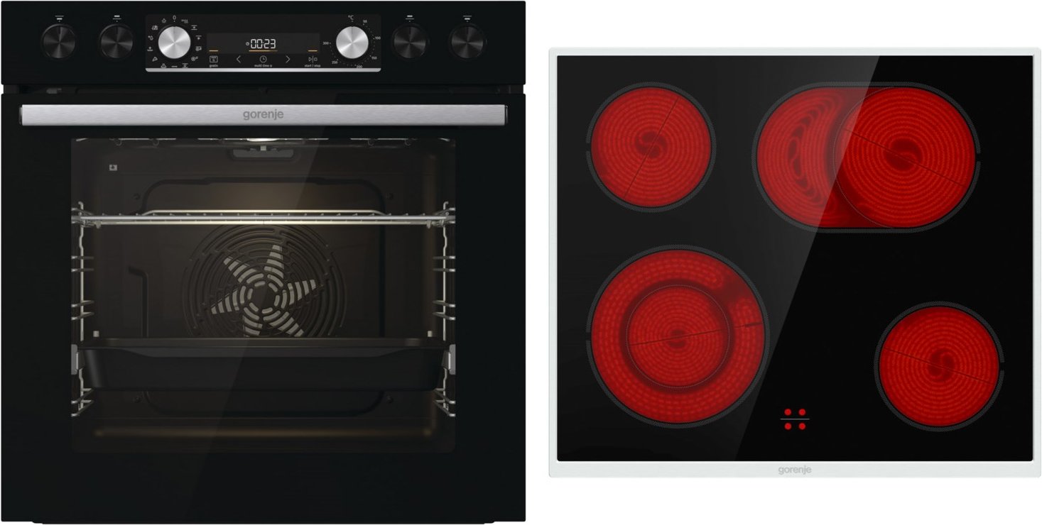 Black Set 4 Pyrolyse Herdset bestehend aus BCPX6737E05BG + ECD634X schwarz + edelstahl