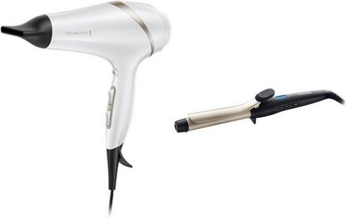 Geschenkeset AC 8901 + Ci 6325 Haartrockner weiß + weiß/metallic