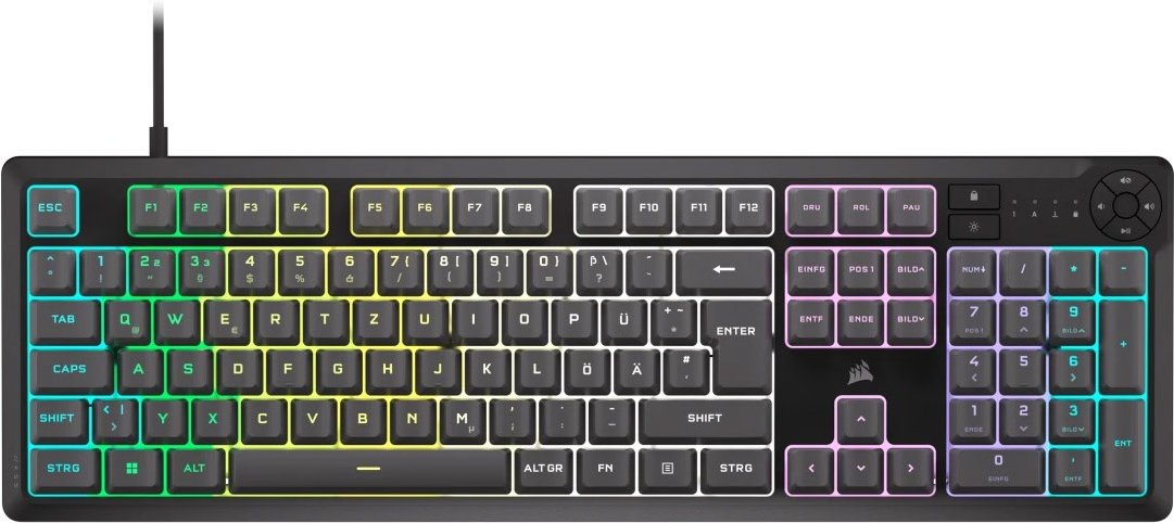 K55 Core RGB (DE) Gaming Tastatur grau