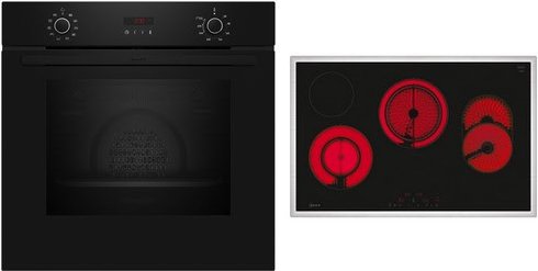 BX48PB0 Herdset bestehend aus B2CCG6AK3 + T18SDH9L0 schwarz/edelstahl