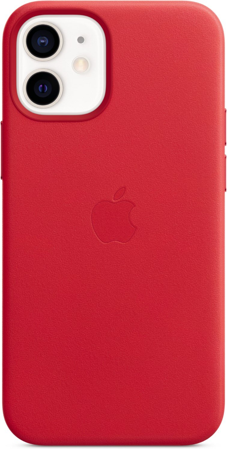 Leder Case mit MagSafe (PRODUCT)RED für iPhone 12 mini rot