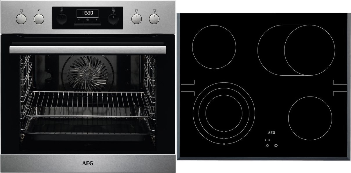 FHHS23MF04 Herdset bestehend aus EEB331010M + HE604070FB edelstahl/cleansteel + edelstahl