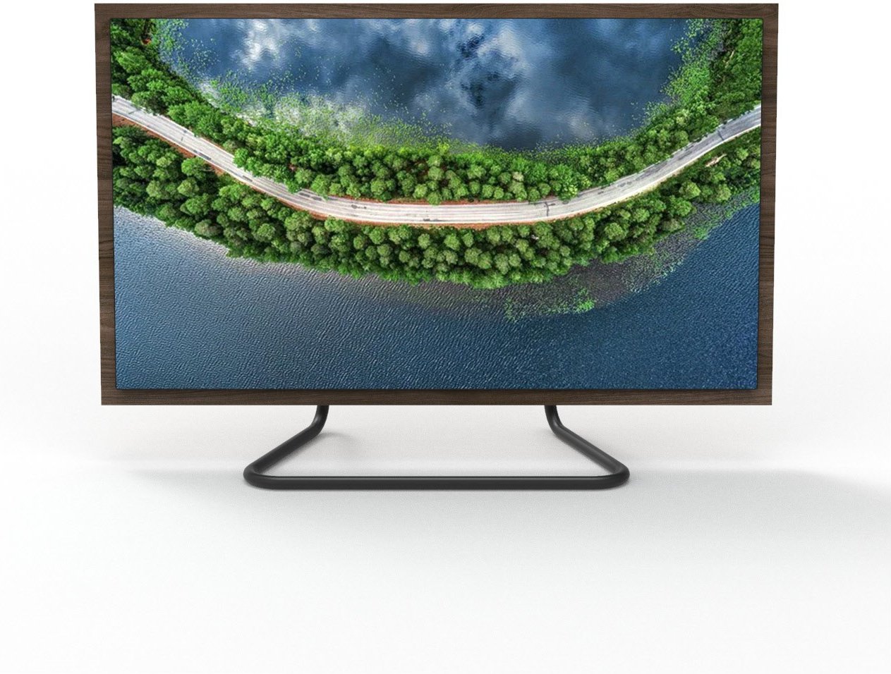 Tube GX21-77-BG-DP TV-Standfuß black/deep oak