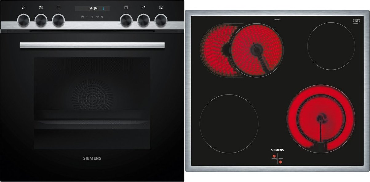 EQ521KB11 Herdset bestehend aus HE517BBS3 + EA64RGNA1E edelstahl + edelstahl
