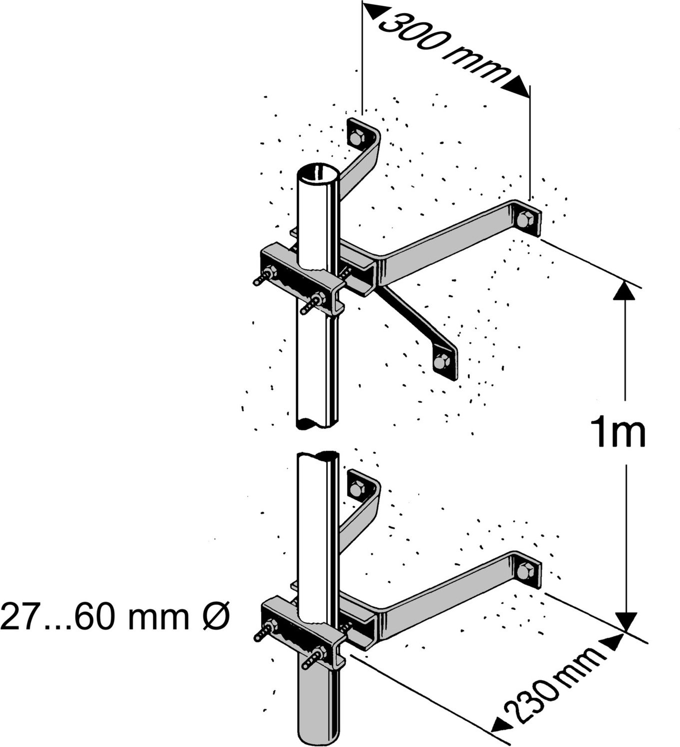 ZTH 01 Masthaltebügel-Garnitur