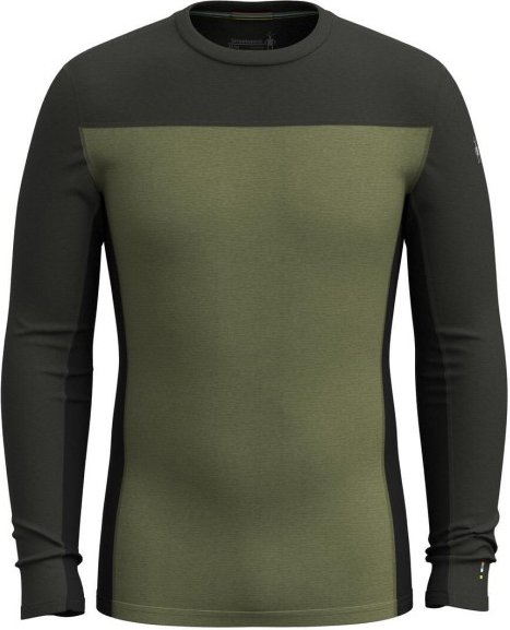 Thumbnail - Smartwool - Classic Thermal Merino BL Colorblock Crew Boxed - Merinounterwäsche Gr M oliv
