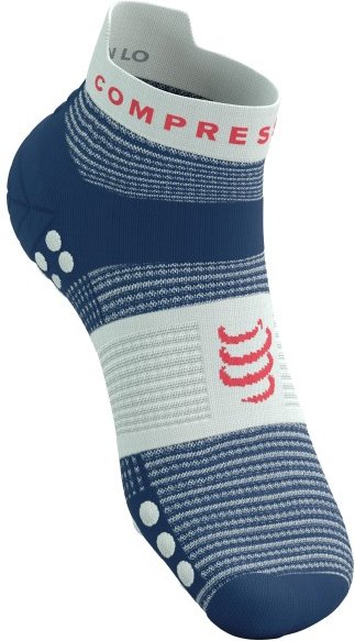 Thumbnail - Compressport - Pro Racing Socks V4.0 Run Low - Laufsocken Gr T1 - EU: 35-38 grau/blau