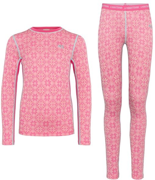 Kari Traa - Kid's Hennie Set - Merinounterwäsche Gr 8 Years rosa