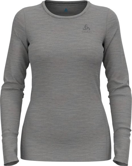 Thumbnail - Odlo - Women's Baselayer Top Crew Neck L/S Merino 200 - Merinounterwäsche Gr XL grau