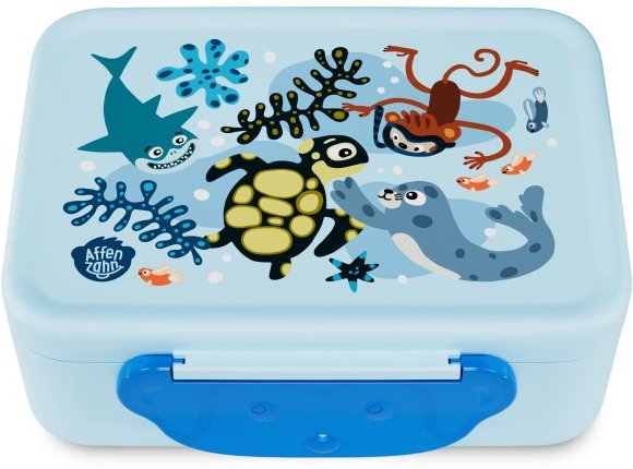 Affenzahn - Kid's Kunststoff Brotdose - Essensaufbewahrung Gr 1 l blau