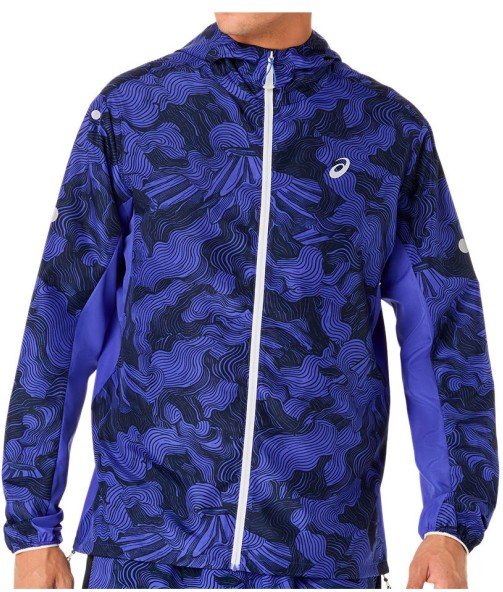 Asics - Fujitrail Packable Jacket - Laufjacke Gr M blau