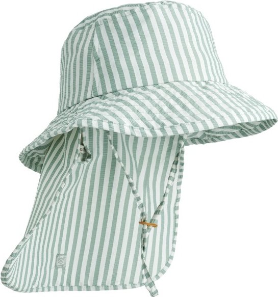 LIEWOOD - Kid's Damona Seersucker Sun Hat - Hut Gr 43-45 cm - 3-6 Months grau