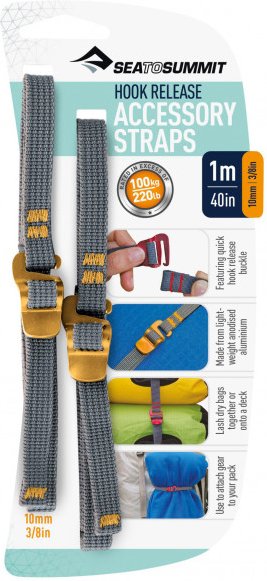 Thumbnail - Sea to Summit - Tie Down Accessory Strap with Hook Gr 10 mm - 1 m gelb