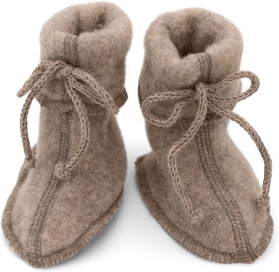 Thumbnail - Engel - Baby-Schühchen mit Bändel - Hüttenschuhe Gr 62/68 braun