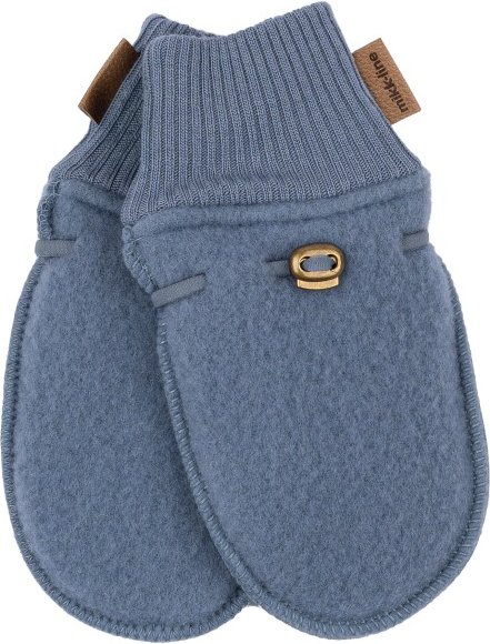 Thumbnail - Mikk-Line - Kid's Wool Mittens - Handschuhe Gr 62/68 blau/grau