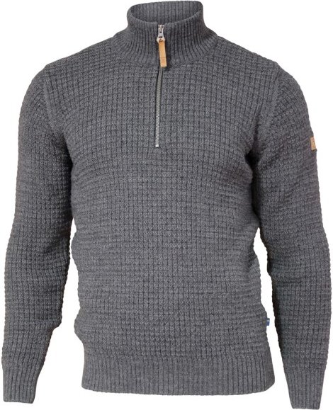 Thumbnail - Ivanhoe of Sweden - Moritz Half Zip - Wollpullover Gr S grau