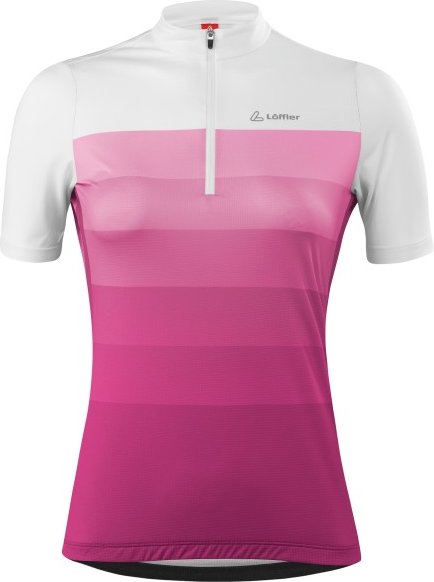 Löffler - Women's Bike Jersey Half-Zip Rainbow Mid - Radtrikot Gr 40 rosa