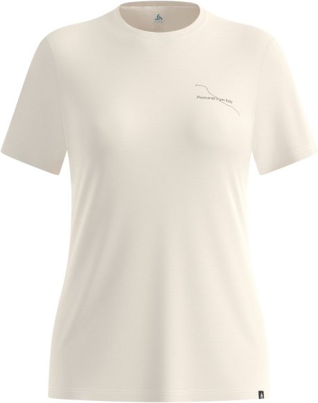 Odlo - Women's Merino 160 Postcards T-Shirt Crew Neck S/S - Merinoshirt Gr L gardenia