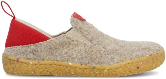 Thumbnail - Groundies - Kid's Uppsala - Barfußschuhe Gr 23 taupe /rot