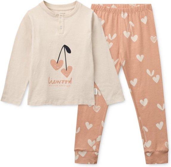 LIEWOOD - Kid's Wilhelm Printed Pyjamas Set - Schlafanzug Gr 110-116 beige