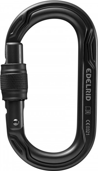 Edelrid - Oval Power 2500 Screw II - Schraubkarabiner schwarz/grau