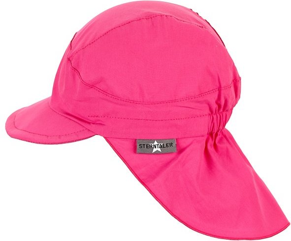 Sterntaler - Kid's Schirmmütze mit Nackenschutz Uni - Cap Gr 57 cm rosa
