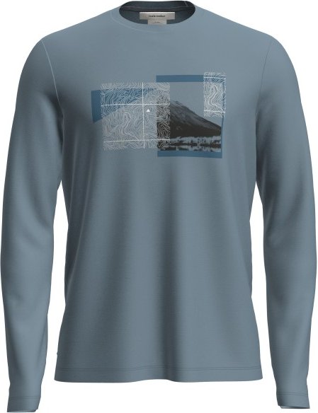 Icebreaker - Merino 150 Tech Lite L/S Tee Peak Balance - Merinolongsleeve Gr XXL grau