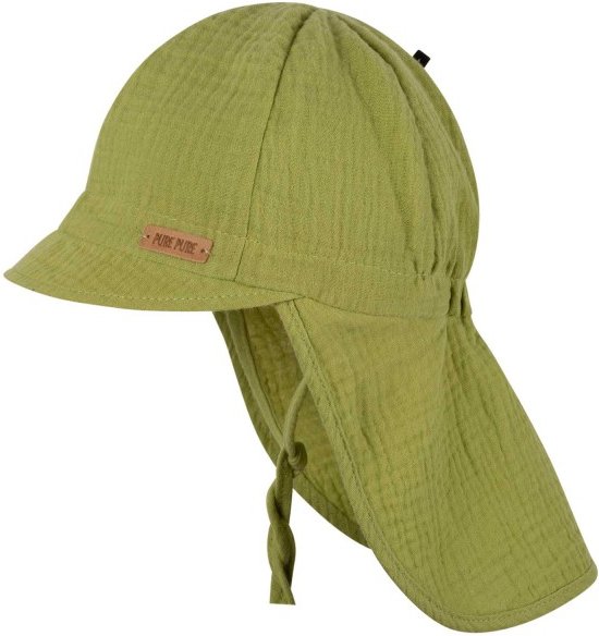 Pure Pure - Kid's Nackenschutz Mull - Cap Gr 43 cm oliv