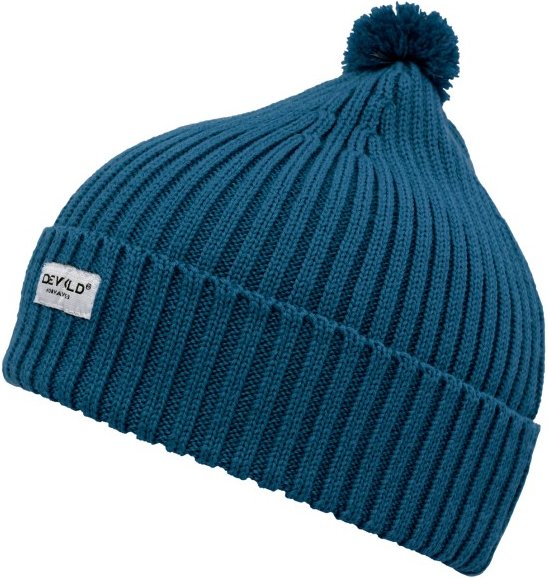 Devold - Kid's Skolma Merino Beanie - Mütze Gr 54 cm blau