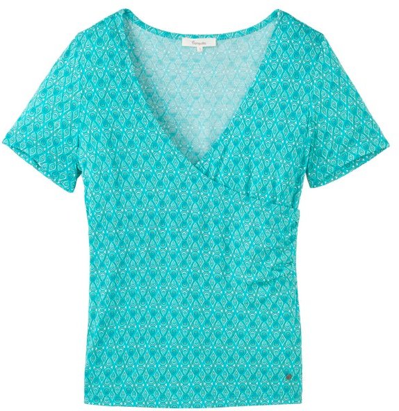 Tranquillo - Women's Shirt in Wickeloptik - T-Shirt Gr S türkis