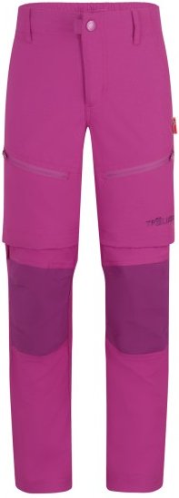 Trollkids - Kid's Nordfjord Zip-Off Pants Slim Fit - Trekkinghose Gr 116 rosa/lila