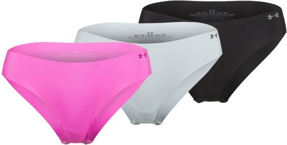 Under Armour - Women's Pure Stretch No Show Bikini 3 Pack - Alltagsunterwäsche Gr XL rosa