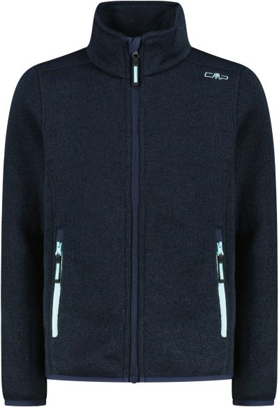 CMP - Girl's Jacket Jacquard Knitted - Fleecejacke Gr 128 blau