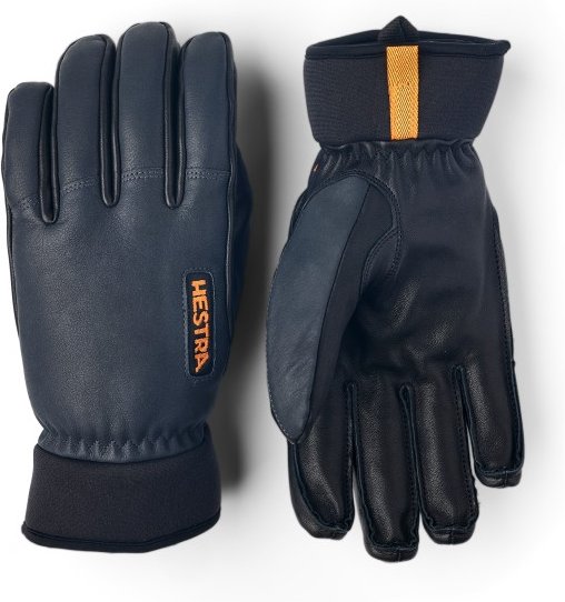 Hestra - Army Leather Wool Terry 5 Finger - Handschuhe Gr 7 blau