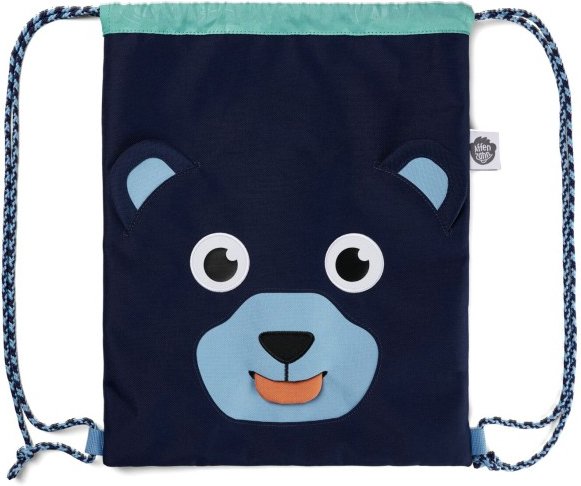 Affenzahn - Kid's Sportbeutel Bär - Kinderrucksack Gr 4 l blau