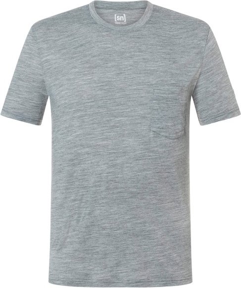 super.natural - Pocket Tee - Merinoshirt Gr XXL grau