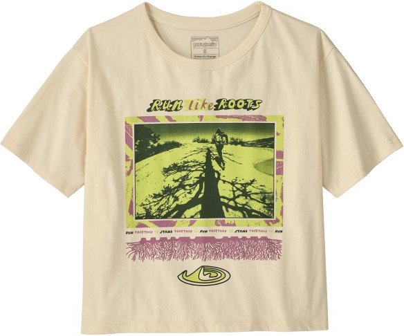 Patagonia - Women's Run Like Roots Easy Cut T-Shirt - T-Shirt Gr XXL beige